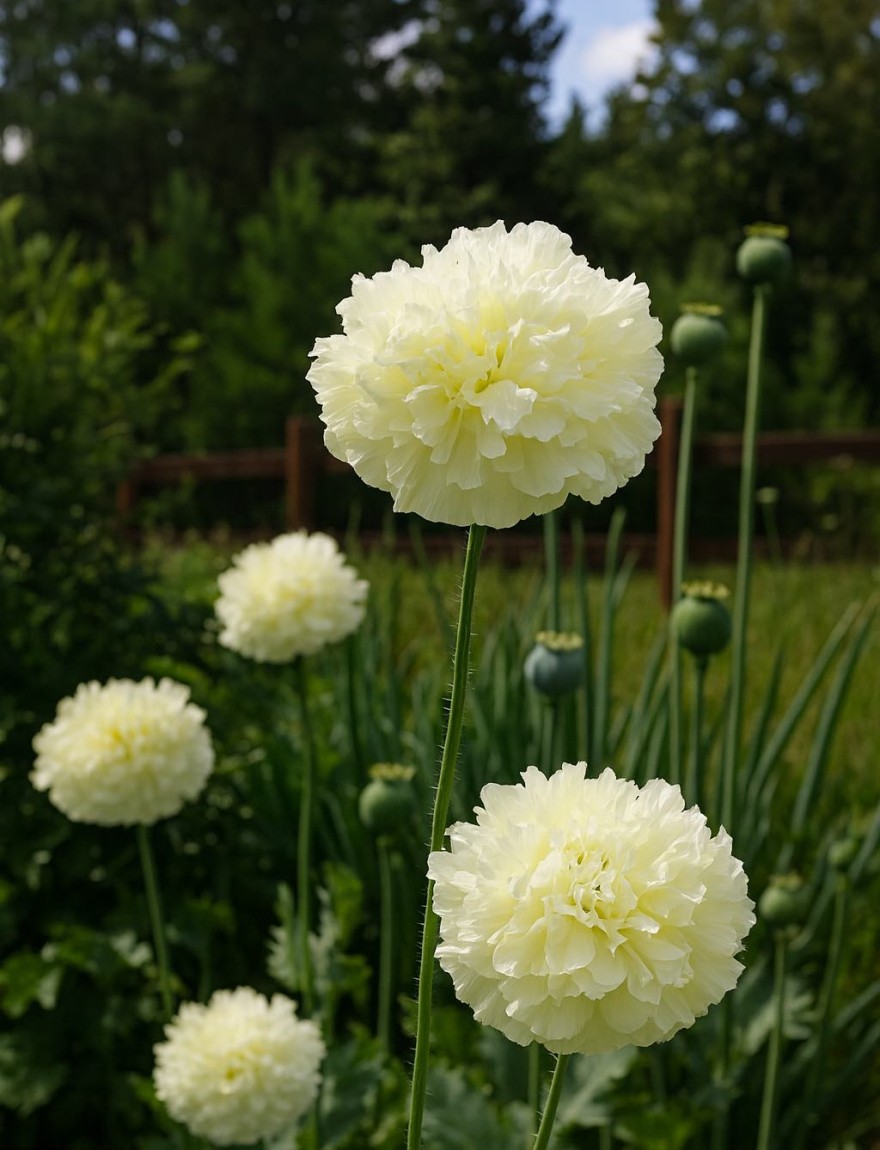 Papaver somniferum Yellow Peony